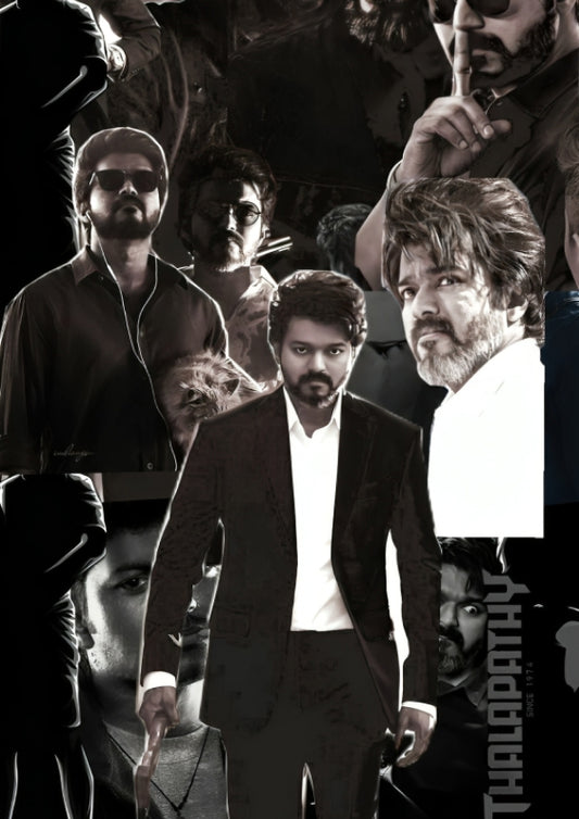 Thalapathy Vijay A4 Poster – Mass Look Collection