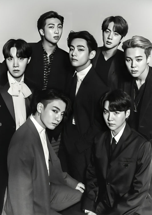 BTS A4 Wallposter – Black & White Edition (₹30 Only)