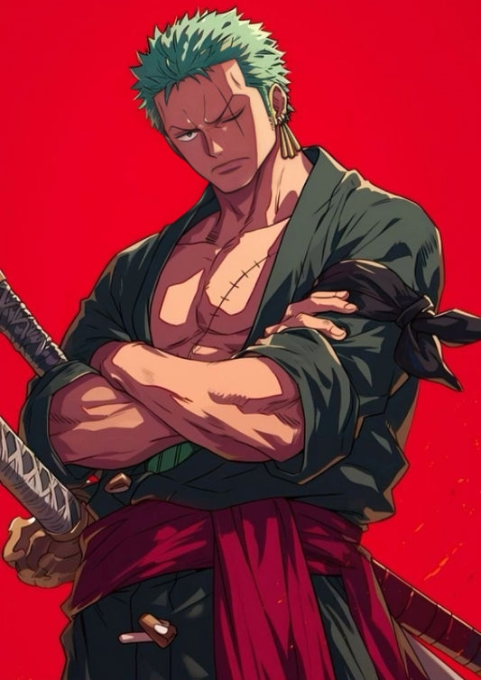 Zoro One Piece Anime A4 Wallposter
