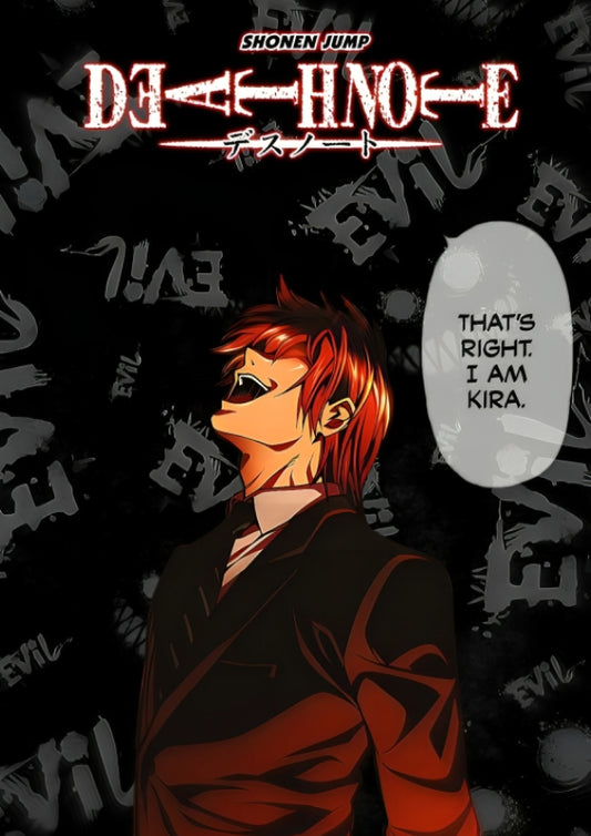 Death Note – Kira A4 Poster (₹30)