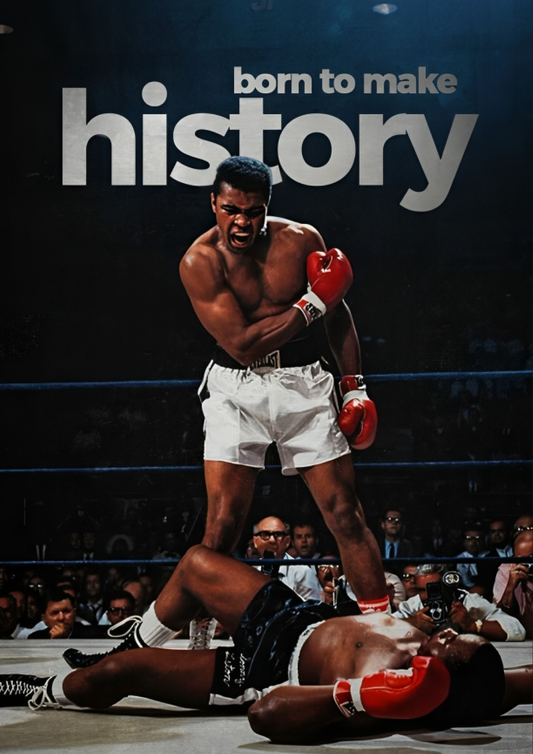 Muhammad Ali A4 Poster Born to Make HISTORY Boxing Art