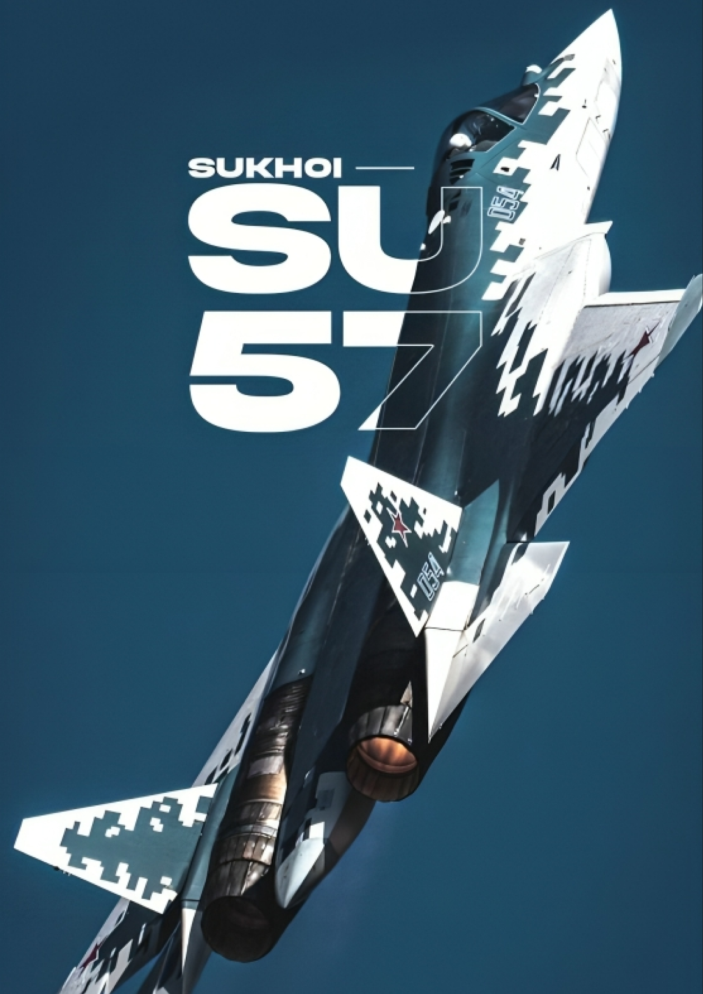 Sukhoi SU-57 Stealth Fighter Jet A4 Sticker Poster