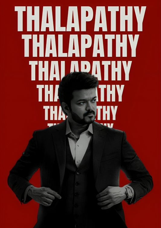 Thalapathy Vijay Boss Aesthetic A4 Sticker Poster
