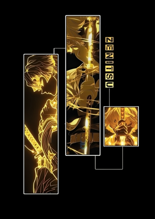 Zenitsu Thunder Breathing A4 Sticker Poster - Demon Slayer Art