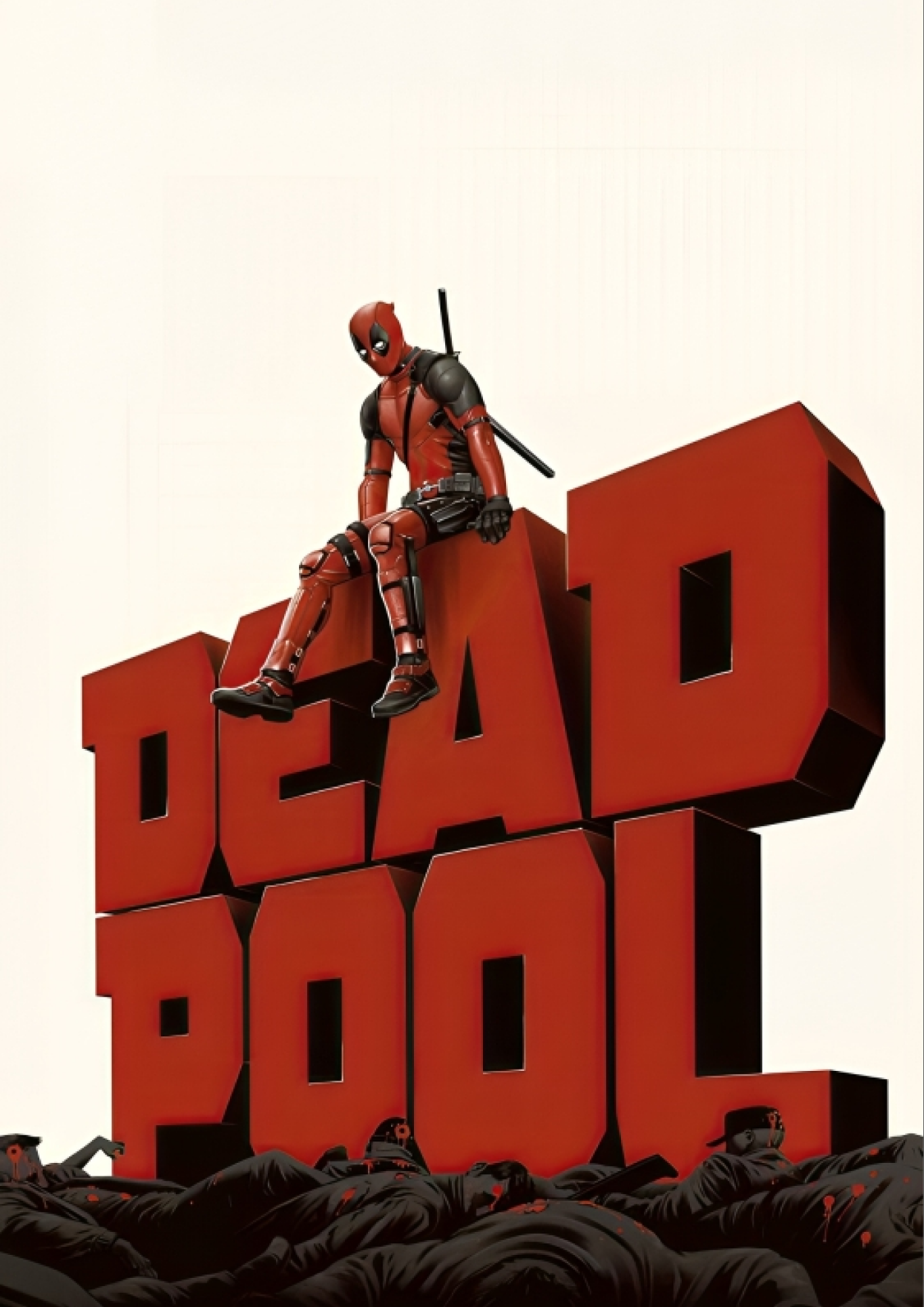 Deadp-cool Anti-Hero A4 Sticker Poster - Comic Style Art