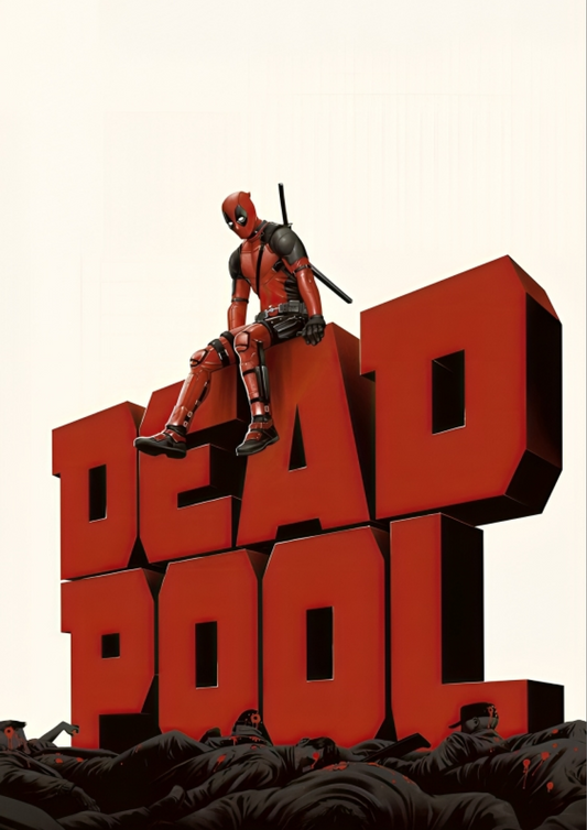 Deadp-cool Anti-Hero A4 Sticker Poster - Comic Style Art