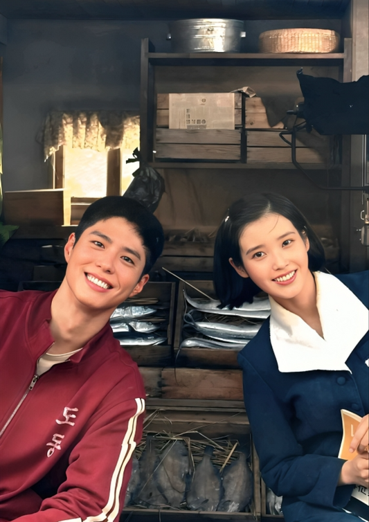 IU & Park Bo-gum K-Drama A4 Sticker Poster - Korean Couple Goals