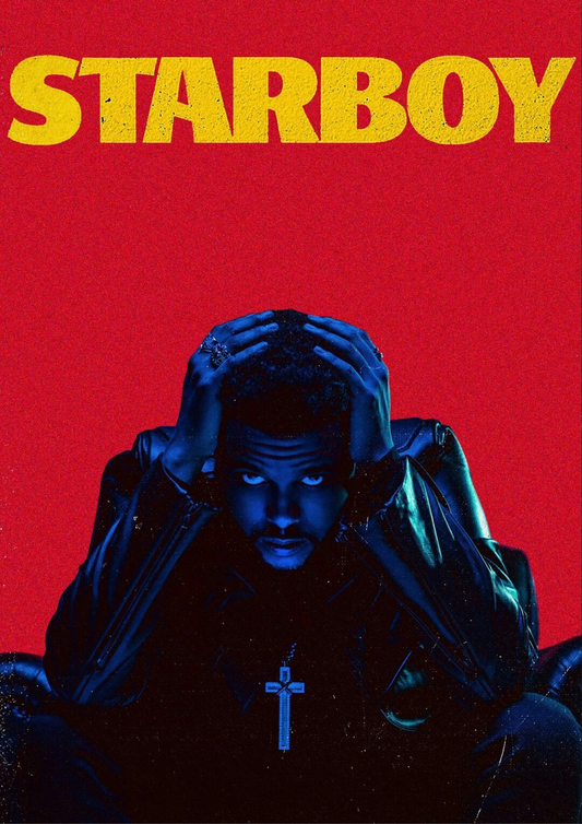 STARBOY Album Art A4 Sticker Poster - The Weeknd Aesthetic