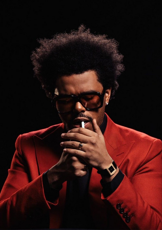 The Weeknd Red Suit A4 Sticker Poster - After Hours City Vibe