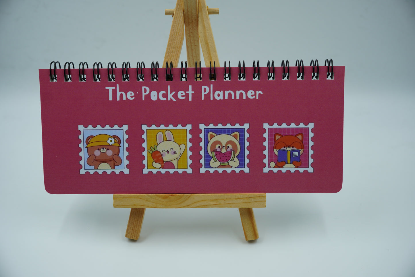 The Pocket Planner – Kawaii Animal Postage Stamps (Berry Pink)