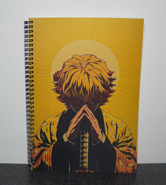 Zenitsu-Inspired A6 Spiral Notebook – Anime Edition