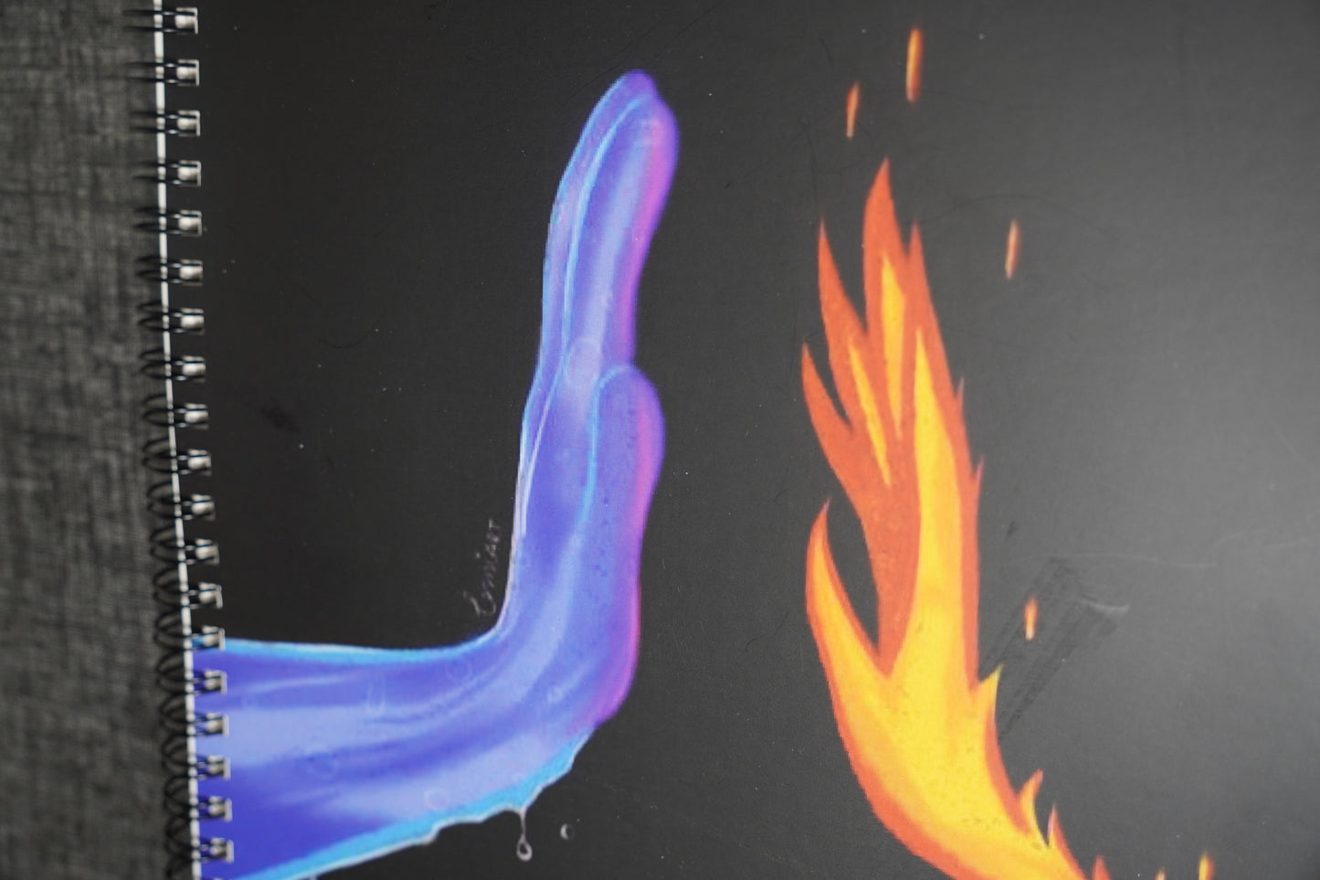 A4 Elemental Notebook – Fire & Water Design
