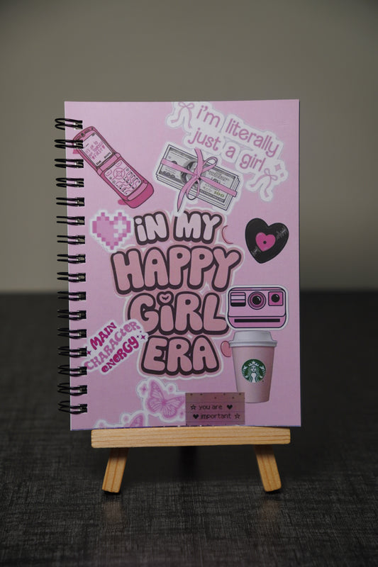 “Happy Girl Era” Quote Notebook – Stay Inspired Everyday
