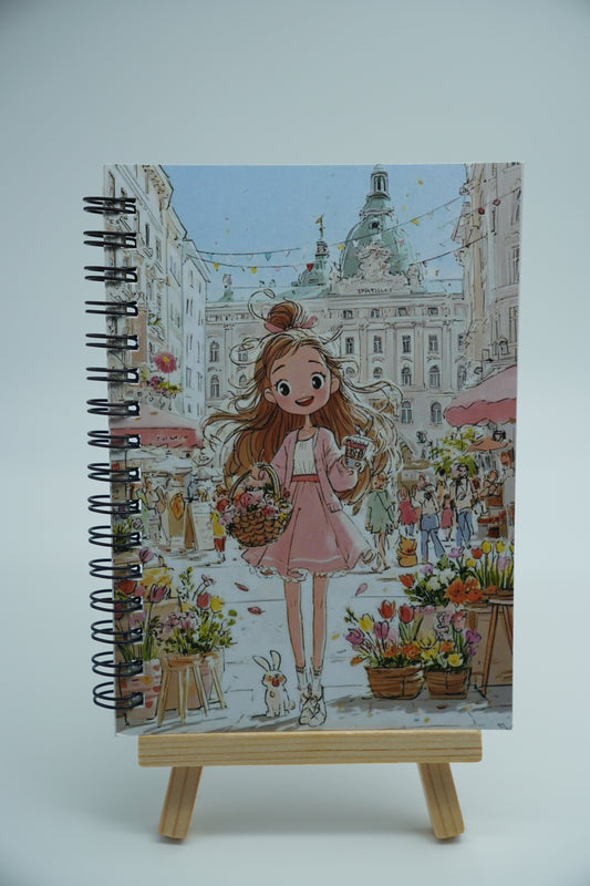 Autumn Vibes | Cartoon Girl A6 Pocket Notebook 🍂✨