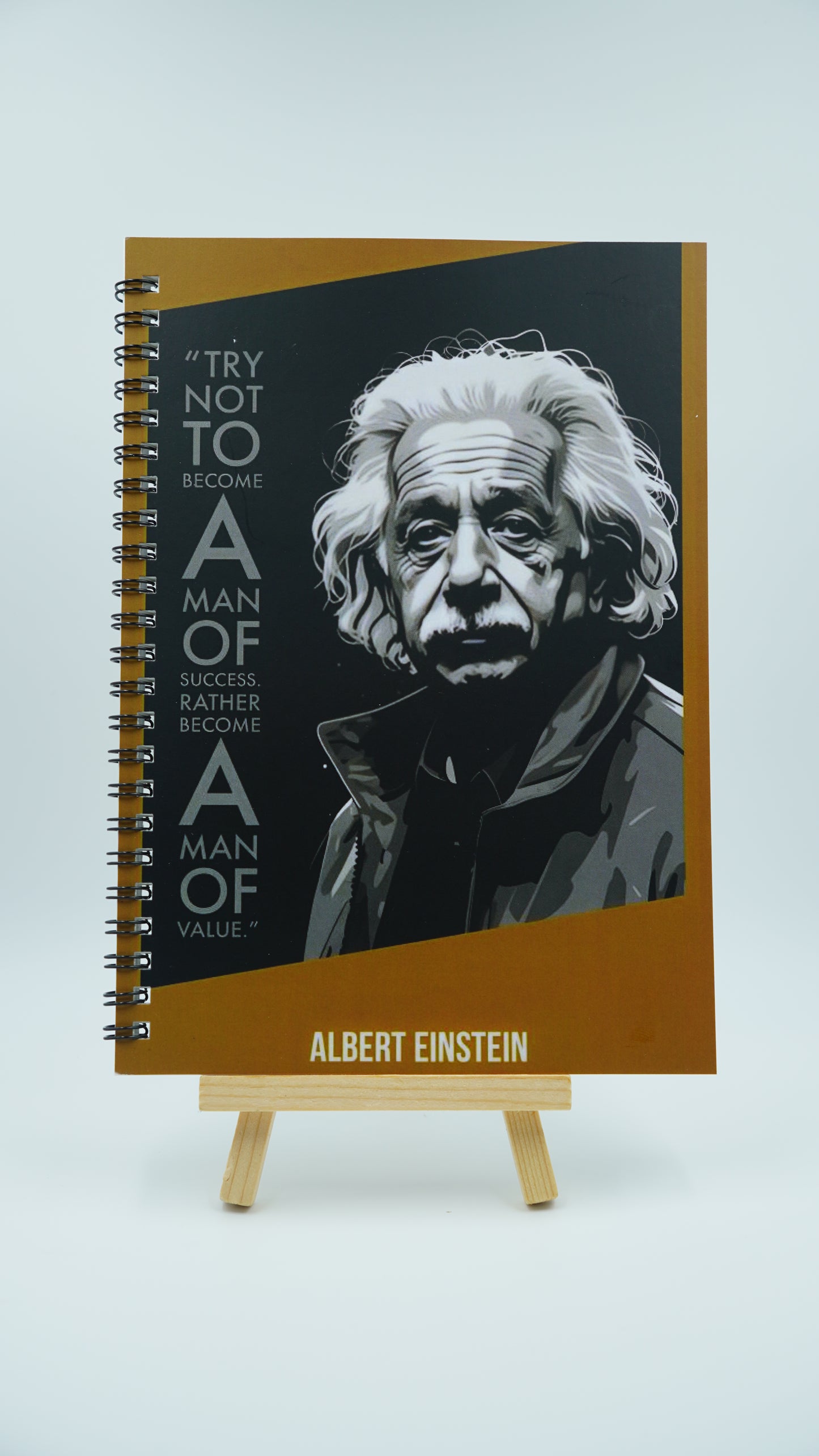 Einstein's Quote A5 Notebook Focus on Value, Not Success