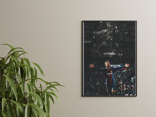 First Name Greatest | Messi |Messi Monochrome Split – “Last Name Ever…”