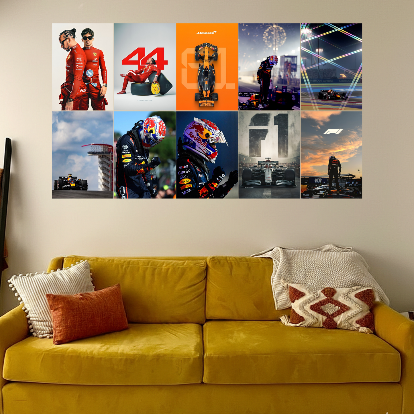 F1 Racing A4 Poster Collection Set of 10