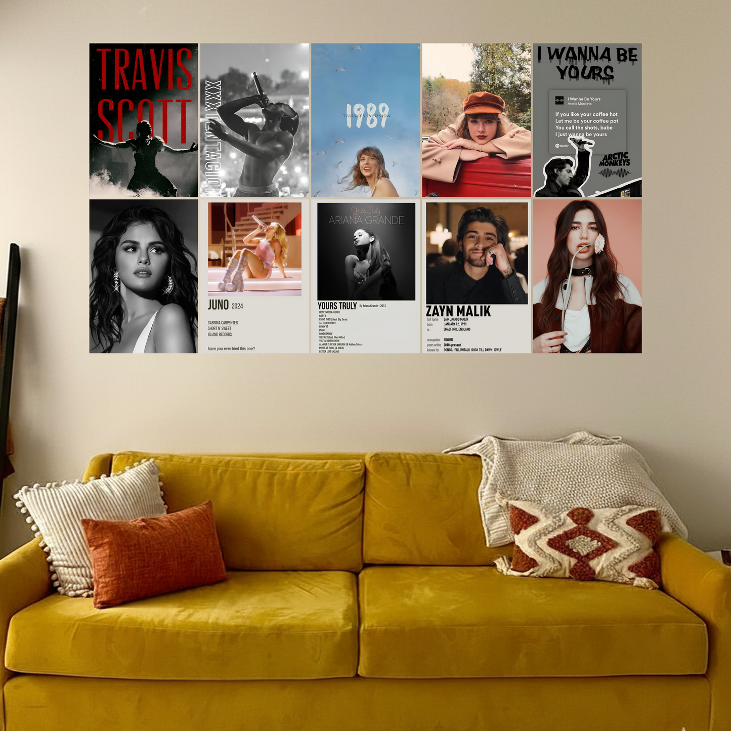 Ultimate 10 Piece A4 Music Artist Sticker Collection