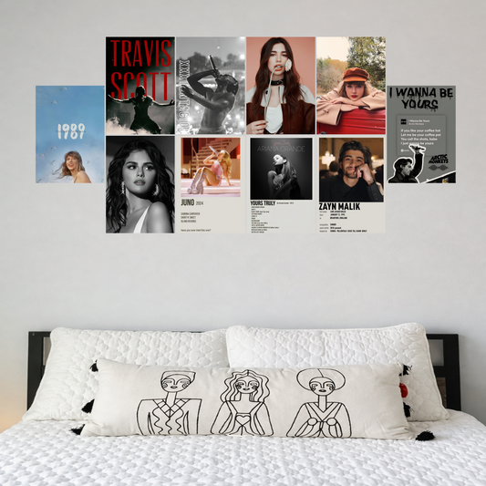 Ultimate 10 Piece A4 Music Artist Sticker Collection