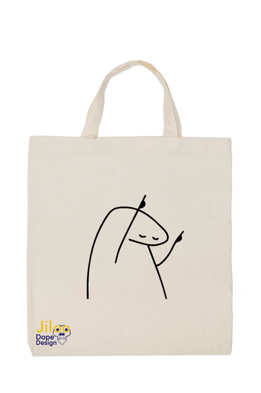 Minimal Line Art Tote Bag  Simple Aesthetic Cotton Bag