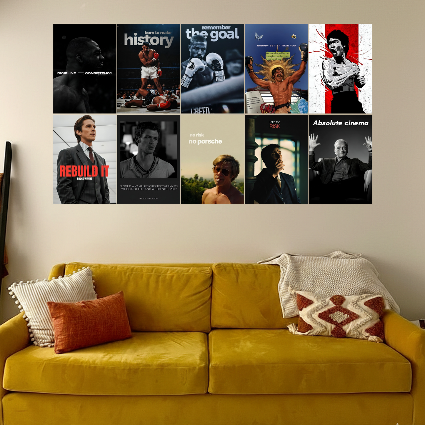 Movie Inspired Motivational Quotes A4 Poster Collection