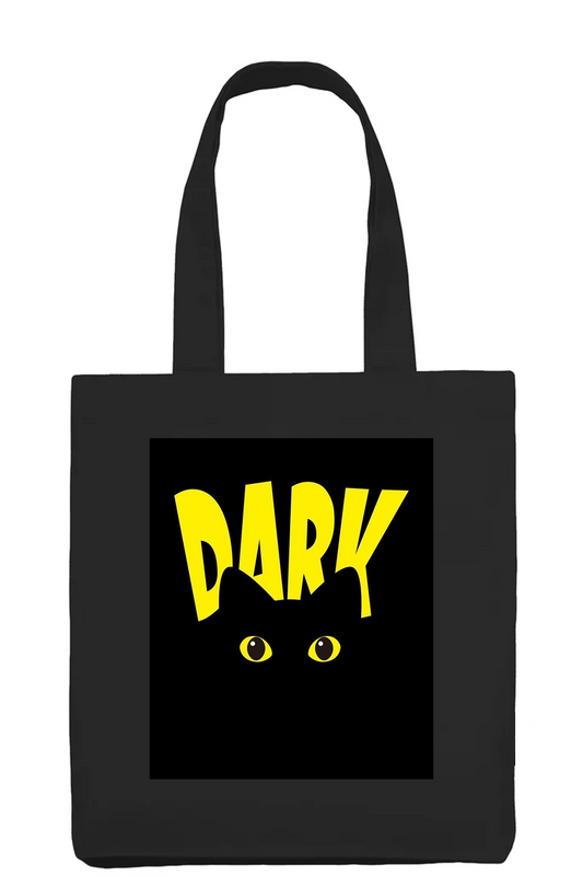 DARK Cat Eyes Yellow  Black Goth Tote