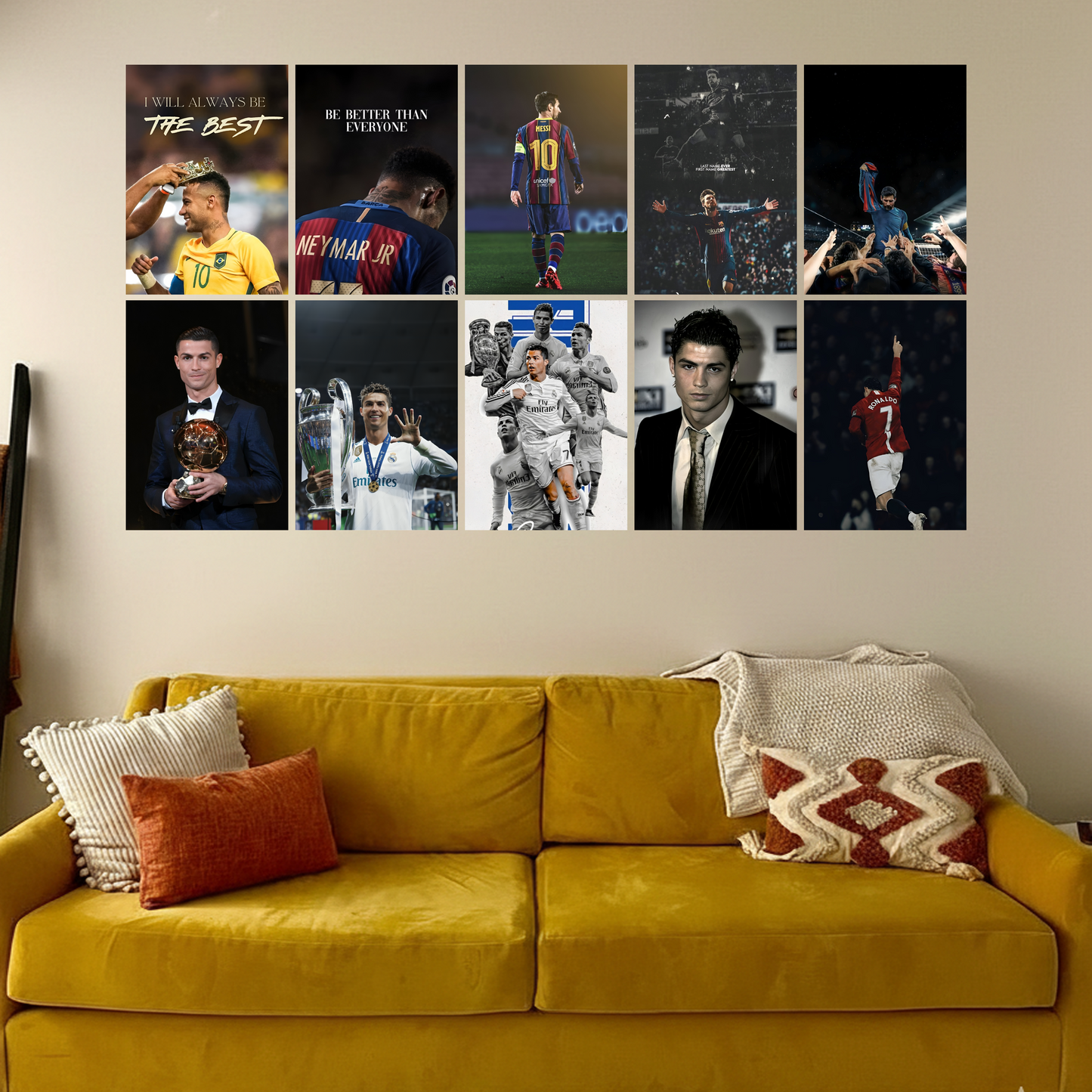 Football Legends A4 Poster Collection Set of 10