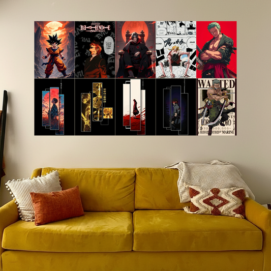 10 Piece A4 Sticker Poster Set