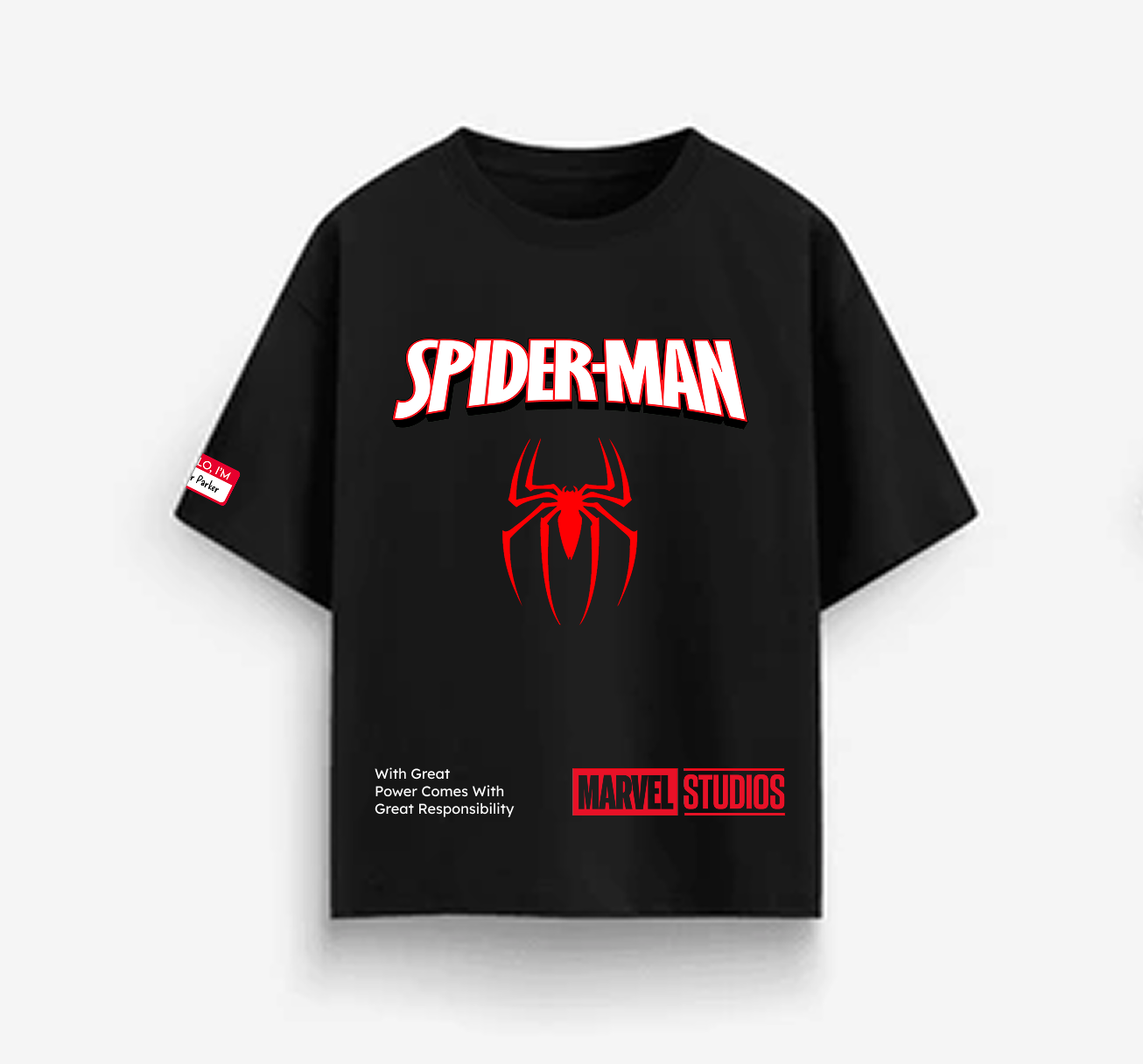 Spider-Man "Brand New Day" Oversized T-Shirt | Premium Cotton | Black