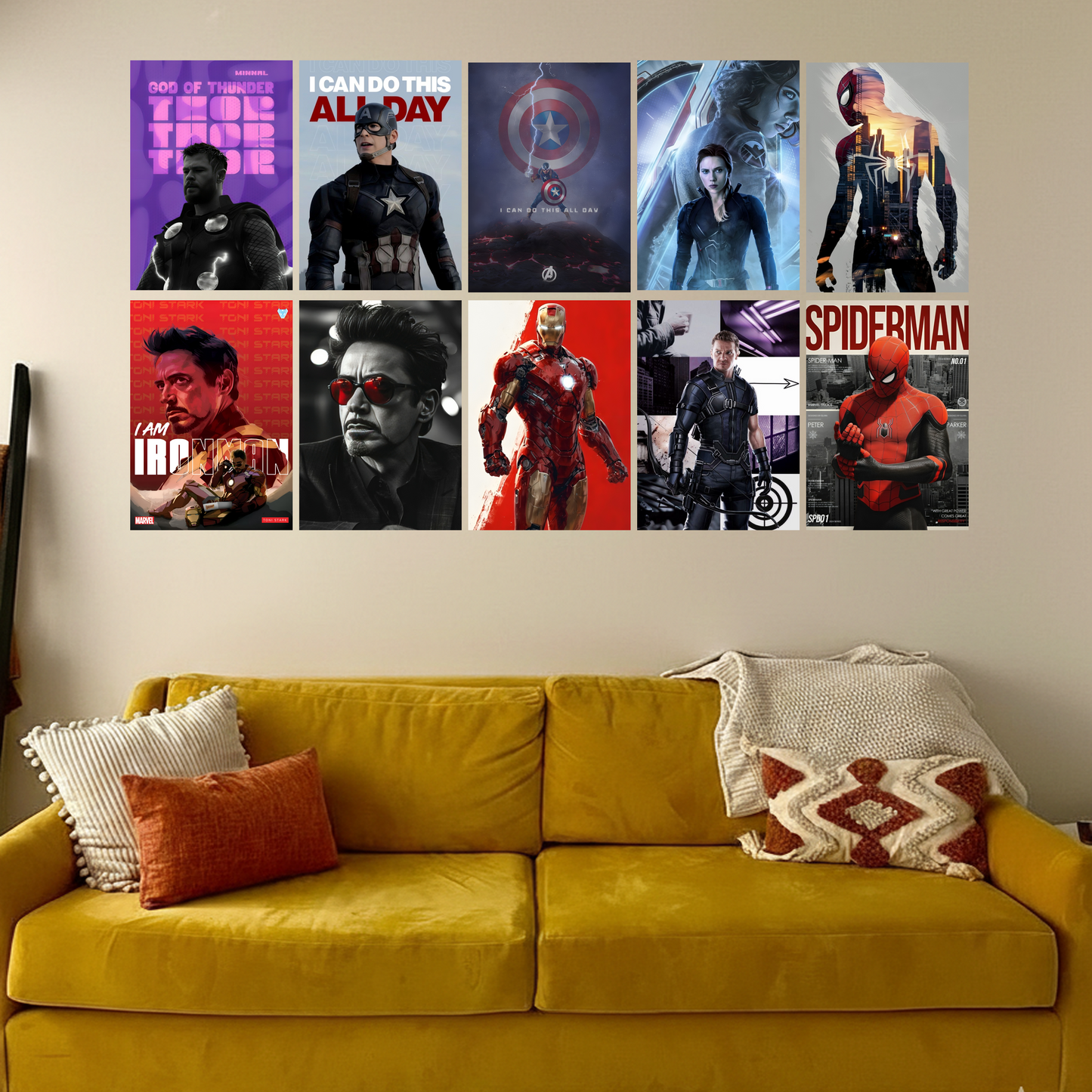 10 Piece Premium Marvel Poster Set A4