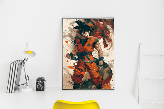 Goku with Shenron Poster