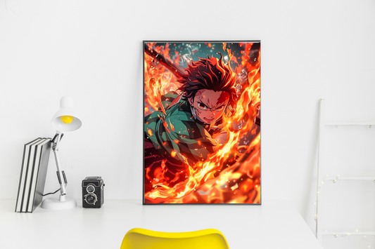 Tanjiro Flame Breathing Poster