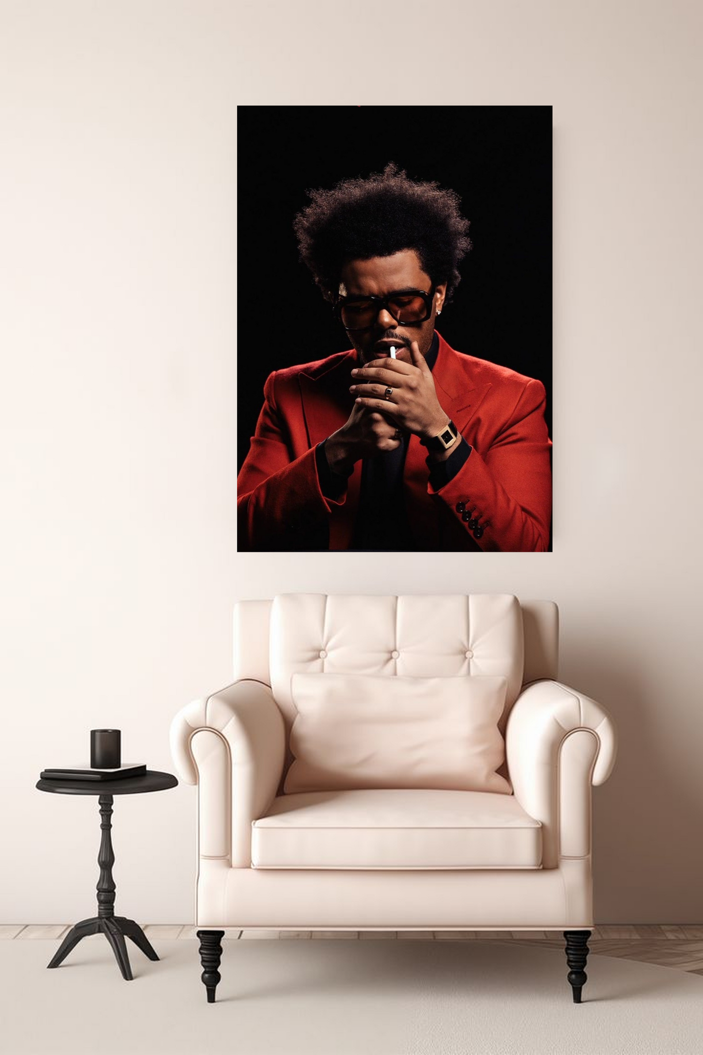 The Weeknd Red Suit A4 Sticker Poster - After Hours City Vibe