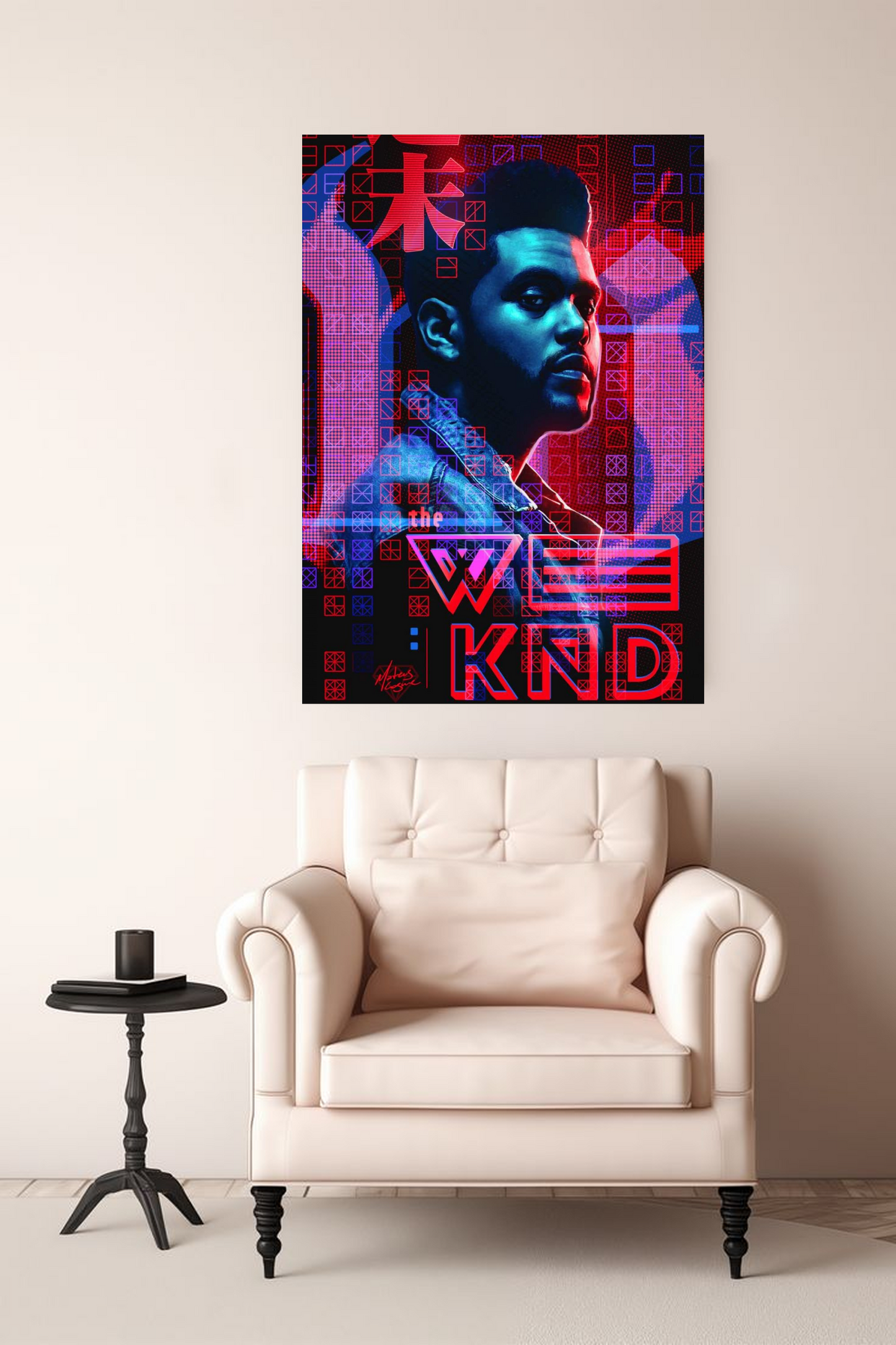 The Weeknd Neon Cyberpunk A4 Sticker Poster Trilogy Vibe