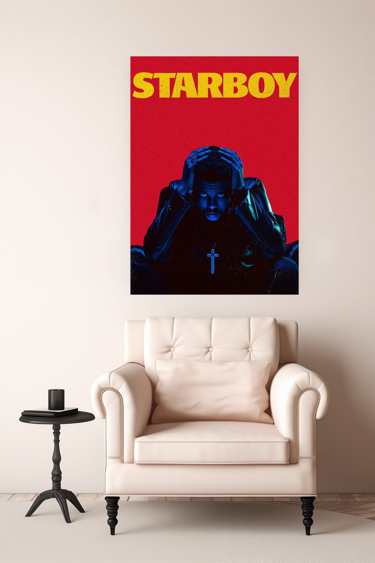 STARBOY Album Art A4 Sticker Poster - The Weeknd Aesthetic