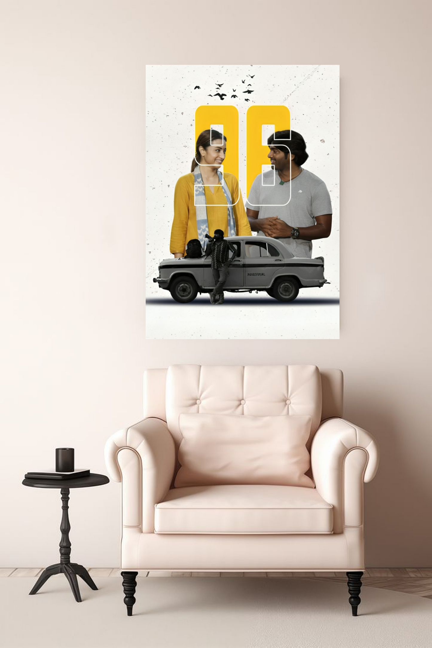 99 Movie Poster A4 Sticker - Vijay Sethupathi & Trisha