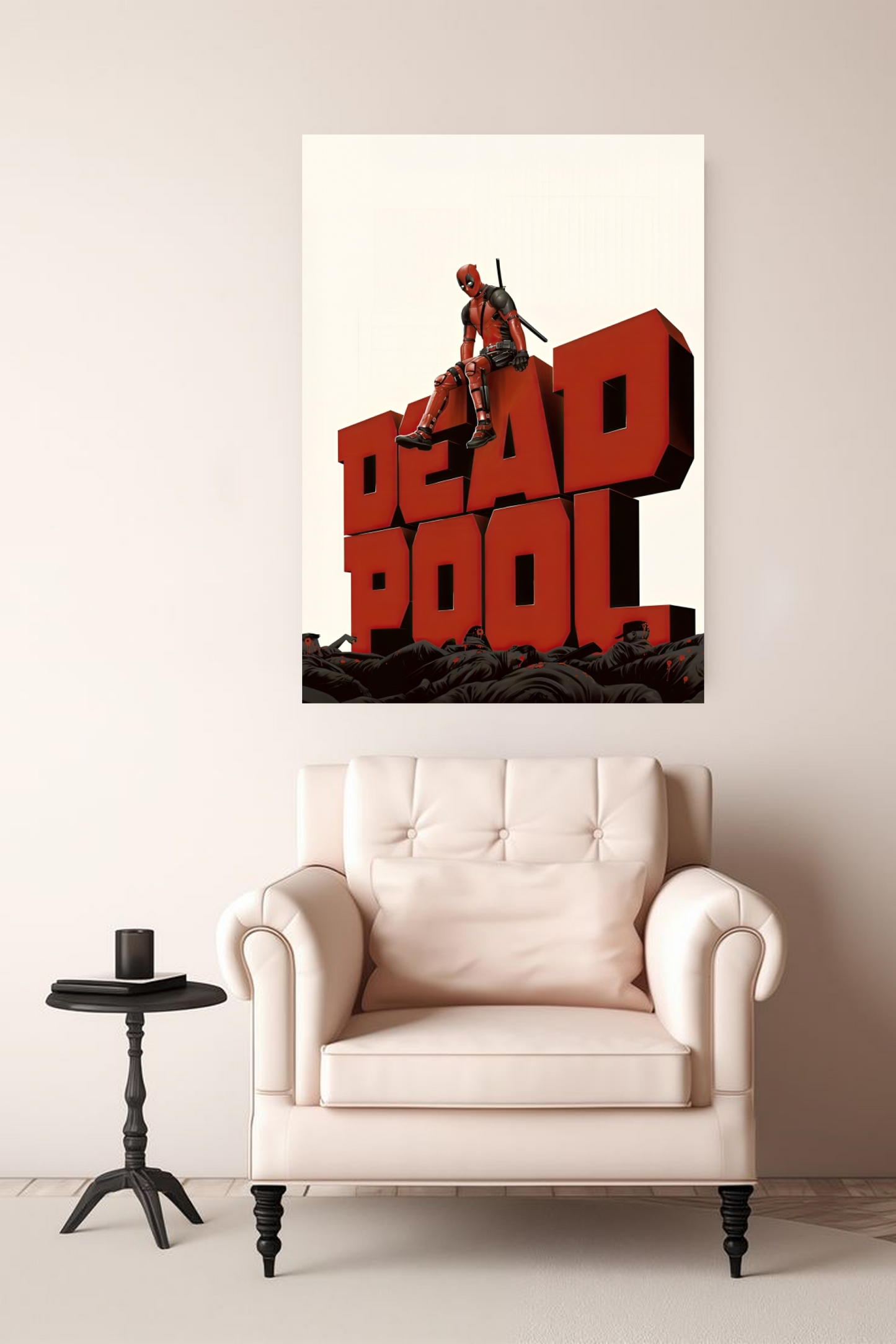 Deadp-cool Anti-Hero A4 Sticker Poster - Comic Style Art