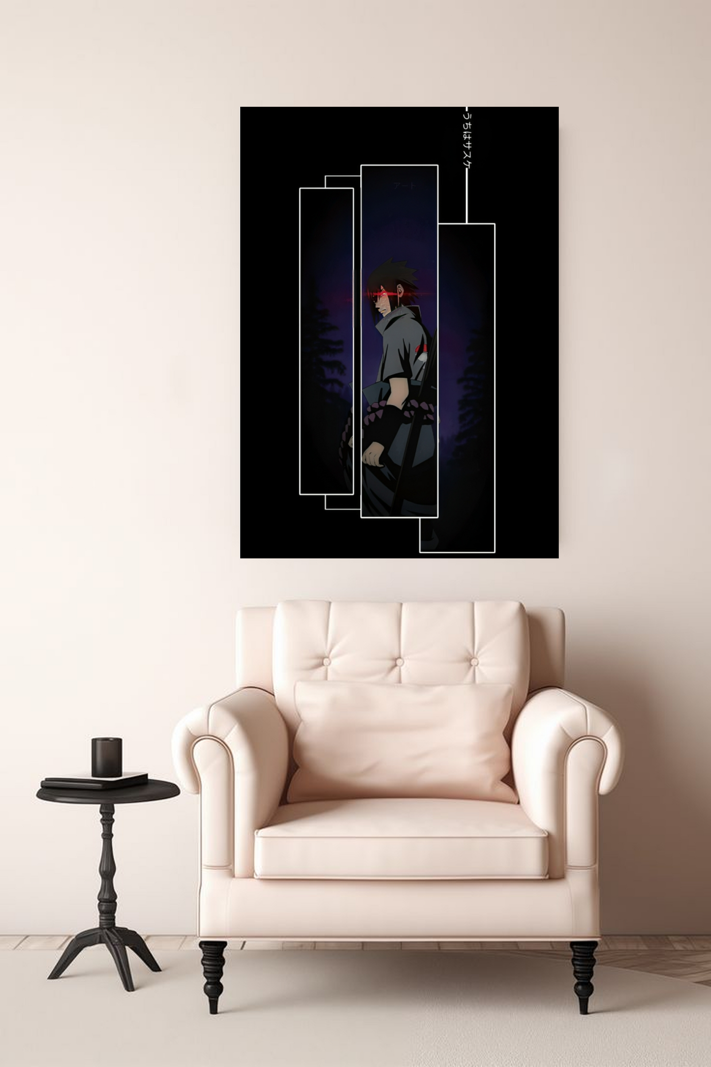 Uchiha Sasuke Collage Art A4 Sticker Poster - Naruto Aesthetic