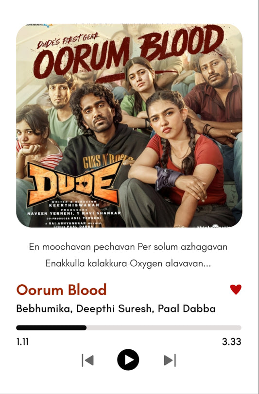 Oorum Blood – Energetic Tamil Youth Anthem Polaroid