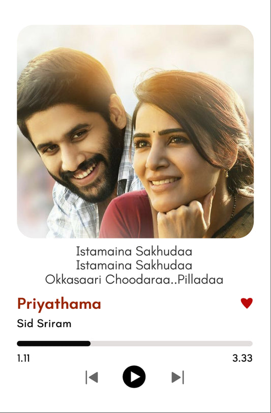 Priyathama Priyathama – Majili | Romantic Music Polaroid