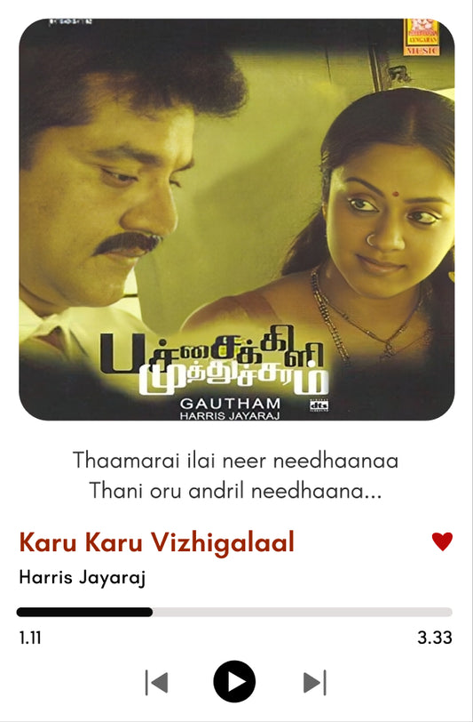 Karu Karu Vizhigalal – Vintage Romance Polaroid