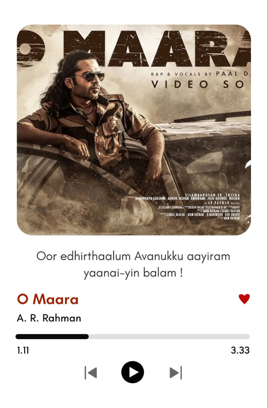 O Maara Song Polaroid – Thug Life Movie