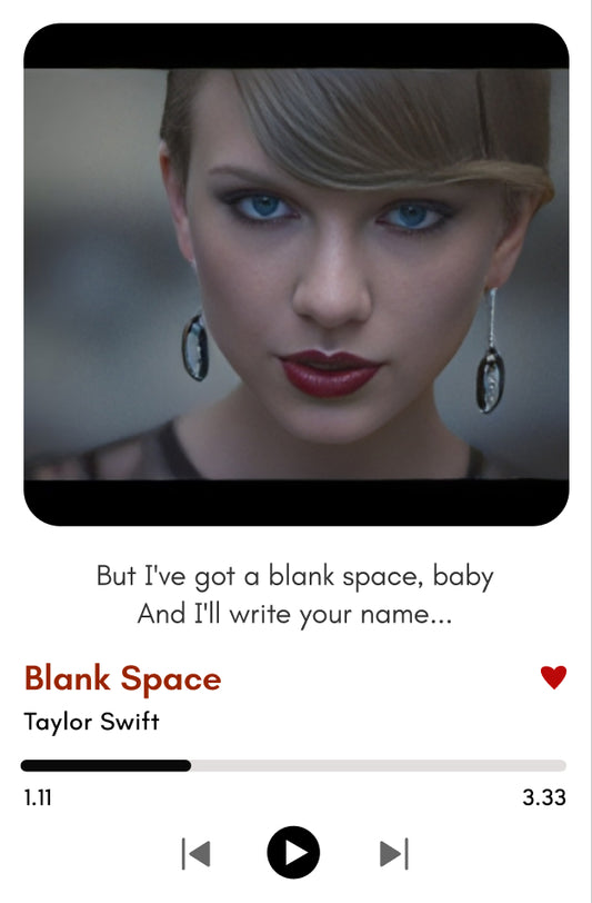 Blank Space – Taylor Swift Polaroid