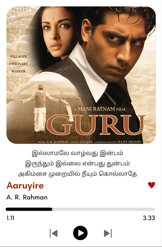 Aaruyire – Guru Movie Polaroid Print