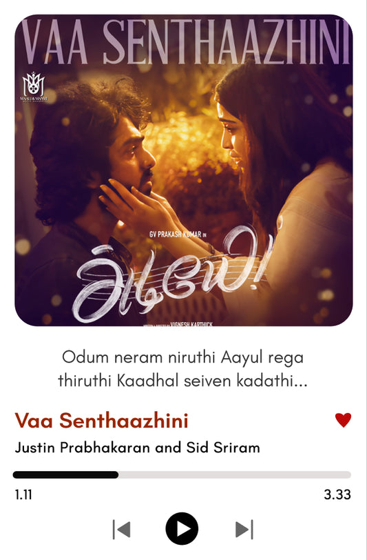 Vaa Senthaazhini – Adiye Polaroid