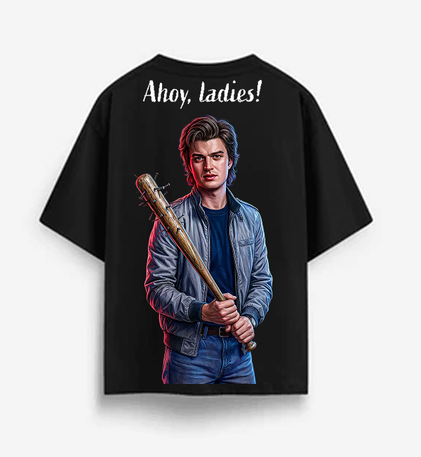 Stranger Things "Hawkins Heroes" Oversized Graphic Tee Collection - Steve, Dustin, Max & Will