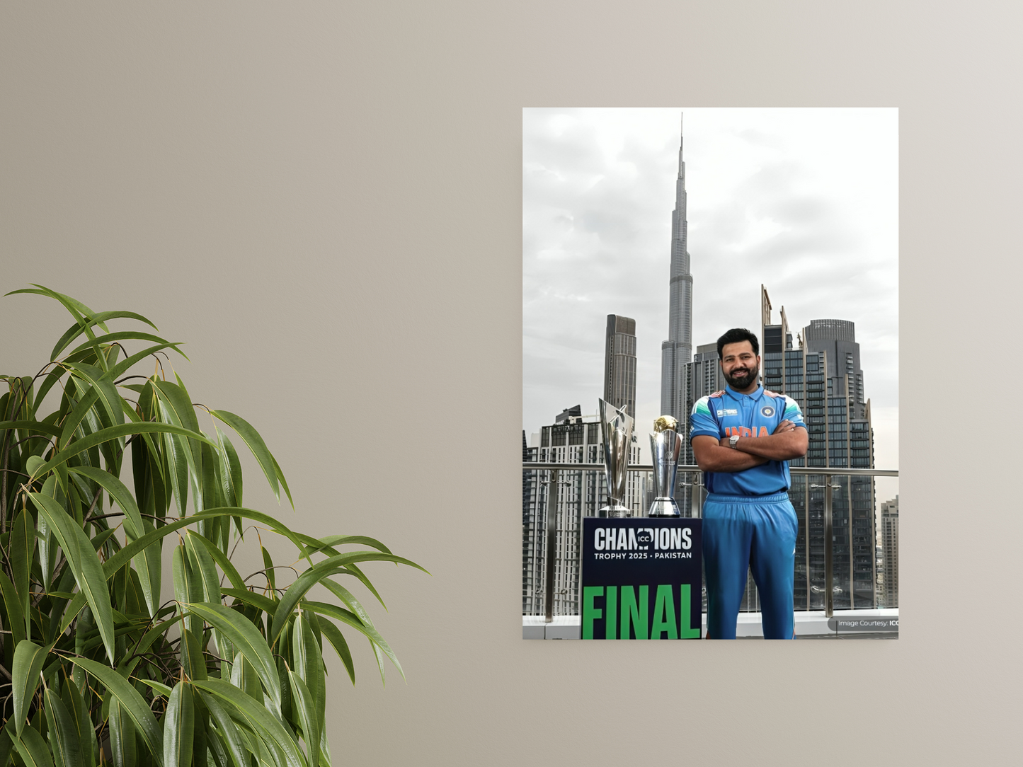 HITMAN Rohit Sharma A4 Sticker Poster - Indian Cricket Legend