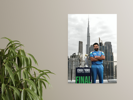 HITMAN Rohit Sharma A4 Sticker Poster - Indian Cricket Legend