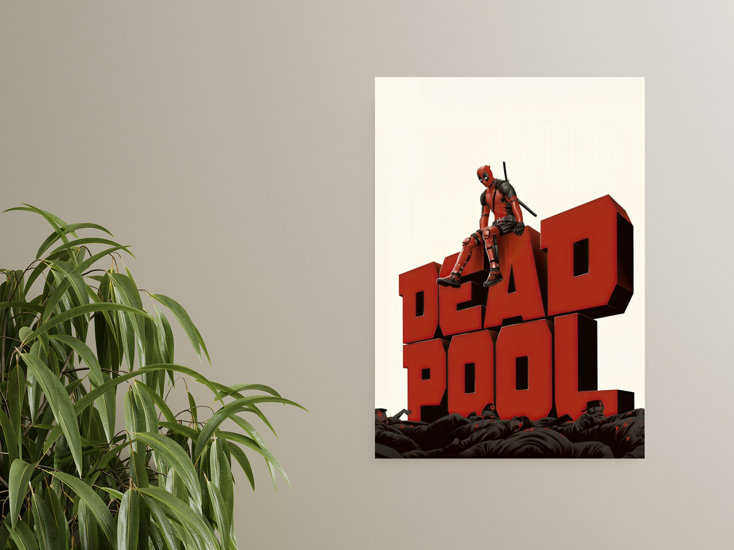 Deadp-cool Anti-Hero A4 Sticker Poster - Comic Style Art