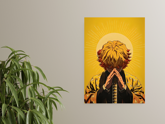 Zenitsu-Inspired A4 poster– Anime Edition